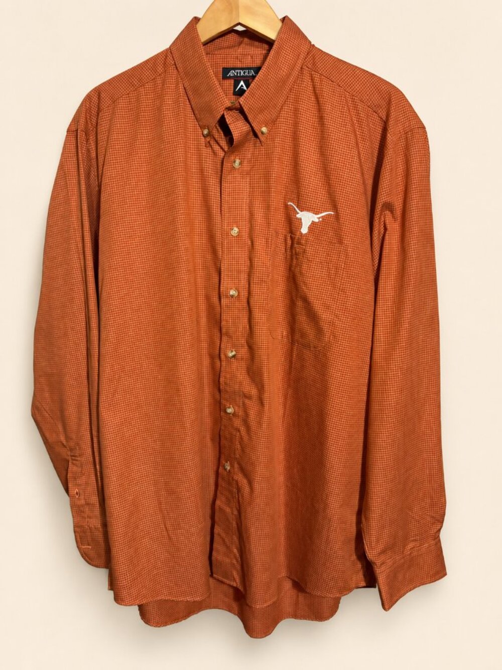 Antigua Texas Longhorns Mens L Button Down Shirt Fottball